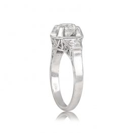 Old European Cut Diamond and Platinum Ring - Lenoir Ring