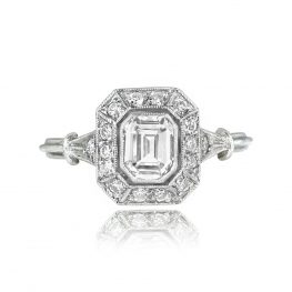 Emerald Cut Diamond Ring Tivoli Ring Top View