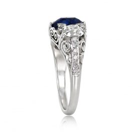 Sapphire and Diamond Three Stone Ring - Queensland Ring 13552 TSV
