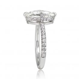 Oval Rose Cut Diamond Solitaire Ring - Calabria Ring 13624 TVS