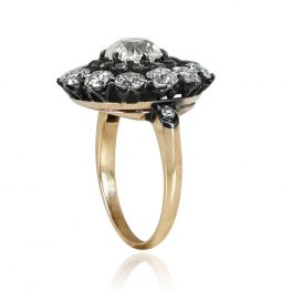 Top Side View Product Photo Diamond Floral Cluster Engagement Ring 13644-TSV-1000PX