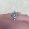 Art Deco Platinum Hand Crafted Diamond Engagement Ring 13648 F4
