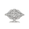 0.90ct Old European Cut Platinum Engagement Ring Milton Ring 13648_TV