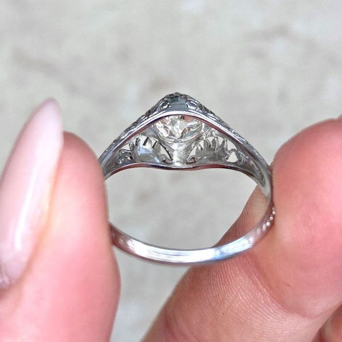 Platinum Mounting Hand Crafted Engagement Ring 13666 F6