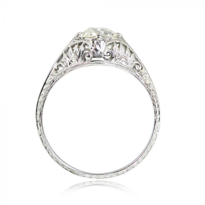 Art Deco Openwork Filigree Engagement Ring - Highbridge Ring 13666 SV