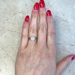 Antique Edwardian Era Diamond Engagement Ring 13667 F1
