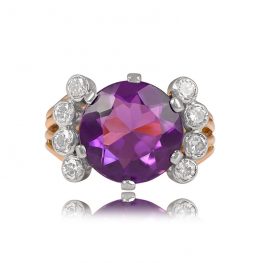 Natural Amethyst Cocktail Ring Olmstead Ring 13690 Top View 13690_TV