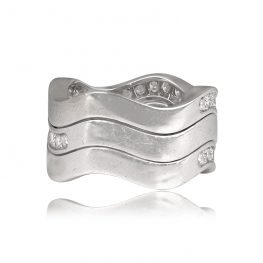 Cartier Three Band Stack Half Eternity 13706 TVS