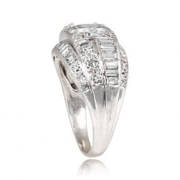 Geometric Diamond and Platinum Ring - Preston Ring 13730 TSV