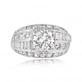 1.90ct Transitional Cut Diamond Mid-Century Ring - Preston Ring 13730 TV