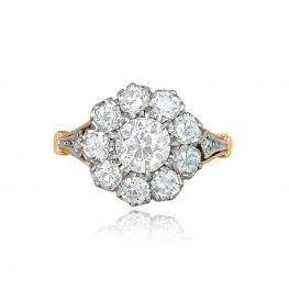 0.70ct Old European Cut Diamond Floral Cluster Engagement Ring 13753-TV-1000PX