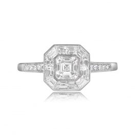 0.50ct Asscher Cut Diamond Engagement Ring - Starrett Ring 13788 TV