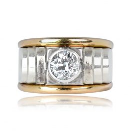 Vintage Retro Era Wide Gold Band - Andover Ring 13805 TV