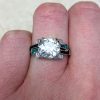 2.88ct Center Diamond Platinum Engagement Ring 13806 F2
