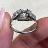2.88ct Center Old European Cut Diamond Engagement Ring 13806 F6
