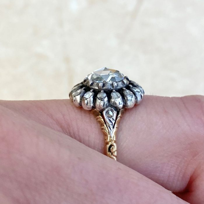 Antique Cluster Ring Dresden Ring. Circa 1800 F4