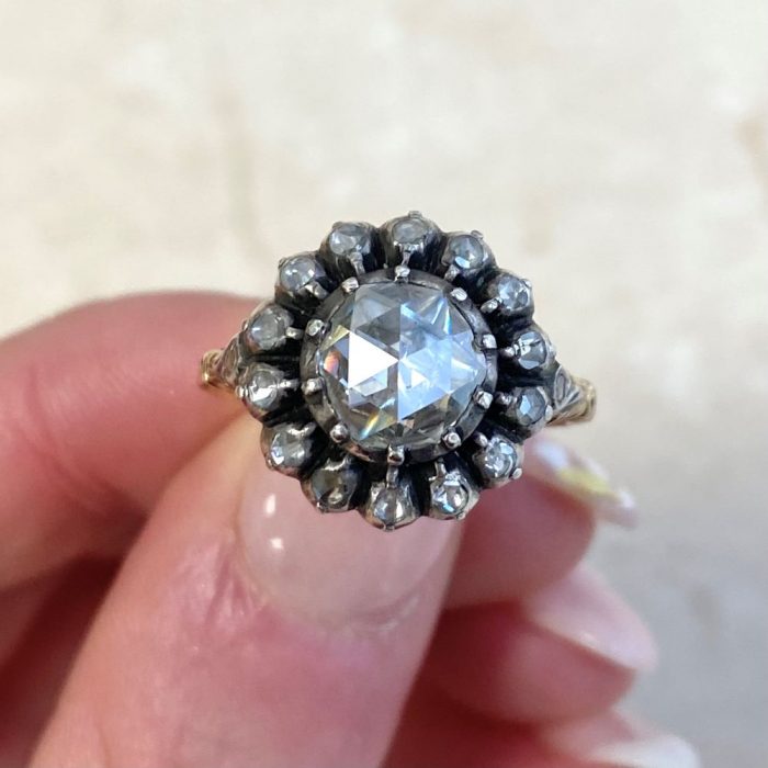 Georgian Diamond Ring Dresden Ring. Circa 1800 F5