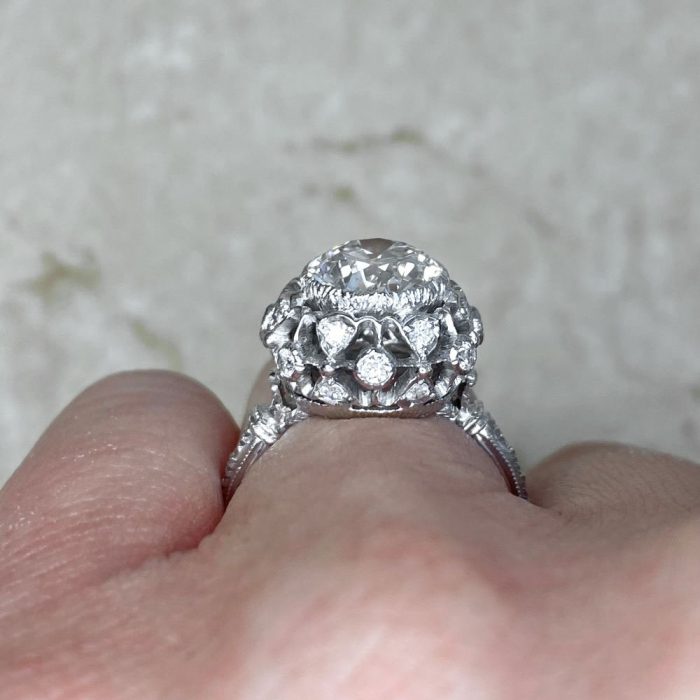 Hand Engraved Shank And Mounting Dome Shaped Buccellati Engagement Ring 13836-F3