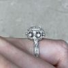 18k White Gold Mounting Vintage Buccellati Engagement Ring 13836-F4