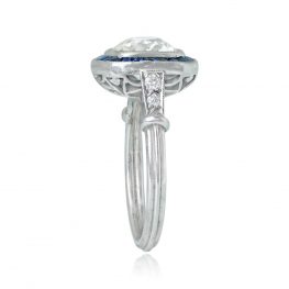 Diamond and Sapphire Halo Engagement Ring - Mosley Ring 13837 TSV