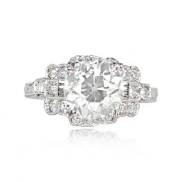 Edwardian 2.50 Carat Old European Diamond Ring - Middletown Ring 13842 TV