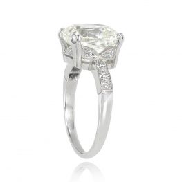 5.04ct Antique Cushion Cut Diamond Ring - Glenridge Ring 13851 TSV