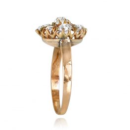 Antique Floral Diamond Halo Engagement Ring - Leiria Ring 13859 TSV