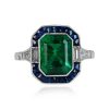 2.70ct Emerald Cut Emerald Sapphire Ring - Monsey Ring 13907 TV