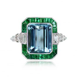 Top View Product Photo Aquamarine Gemstone Cocktail Ring 13918-TV-1000PX