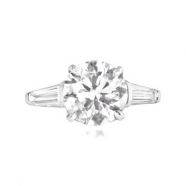 3.04ct Diamond and Platinum Engagement Ring - Osborne Ring 13928 TV