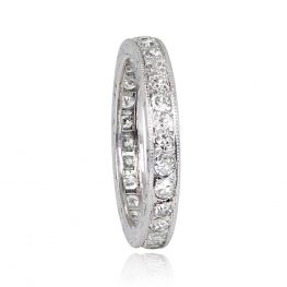 Art Deco Diamond and Platinum Band - Odessa Band 13935 TSV
