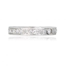 Vintage Art Deco Diamond Wedding Band - Odessa Band 13935 TV
