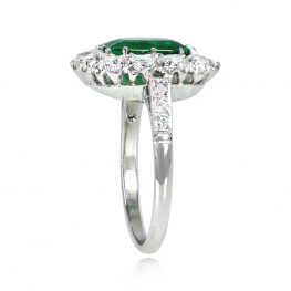 Platinum Diamond Cluster Ring Reed Road Ring Top View