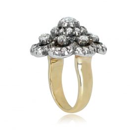 18k Yellow Gold Mounting Rose Cut Diamond Victorian Era Ring 13966-TSV-1000PX