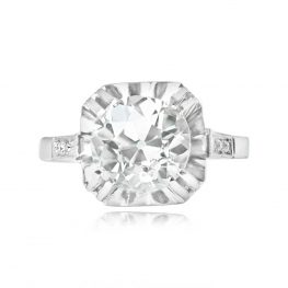 French Retro Diamond Ring Verdun Ring Top View 13973