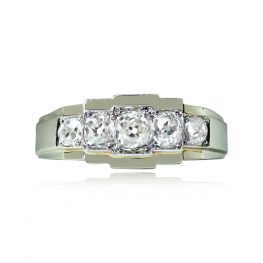 Retro Era Five Stone Engagement Ring - Melbourne Ring 14002 TV