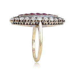 Navette Elongated Ruby And Diamond Ring 14037-TSV-1000PX