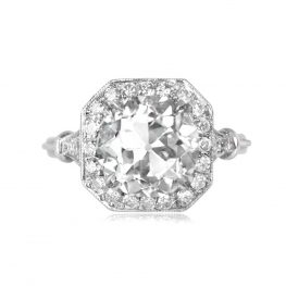 Old European Cut Diamond Ring Dover Ring Top View