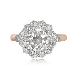 1.36ct Old European Cut Diamond Cluster Ring - Fairfield Ring 14098 TV