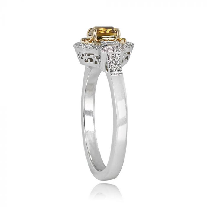 Fancy Yellow Brown Diamond Engagement Ring- Montmartre Ring 14104 TSV