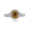 0.48ct Yellow Brown Fancy Diamond Ring - Montmartre Ring 14104 TV