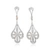 Floral Motif Edwardian Style Diamond Earrings - Corringham Earrings 14123 TV
