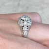 Intricate Decorated Mounting Diamond And Platinum Engagement Ring 14146 F4