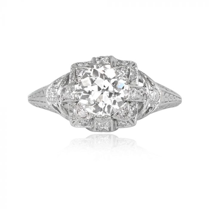 Antique Old European Cut Diamond Engagement Ring Circa 1930 14146-TV-1000PX