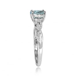 Prong Set Round Cut Aquamarine Center Stone 14174-TSV-1000PX