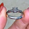 Platinum Mounting Tiffany & Co. Signed Diamond Engagement Ring 14185 F6