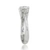 Round Brilliant and Tapered Baguette Cut Diamond Ring - 14185 TSV