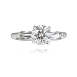 1.29ct Round Brilliant Cut Diamond Tiffany Engagement Ring - 14185 TV