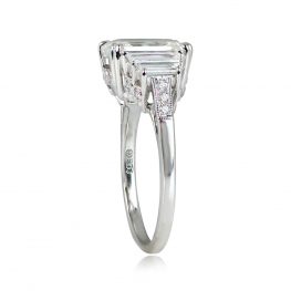 Platinum and Diamond Ring Piccadilly Ring Top Side View