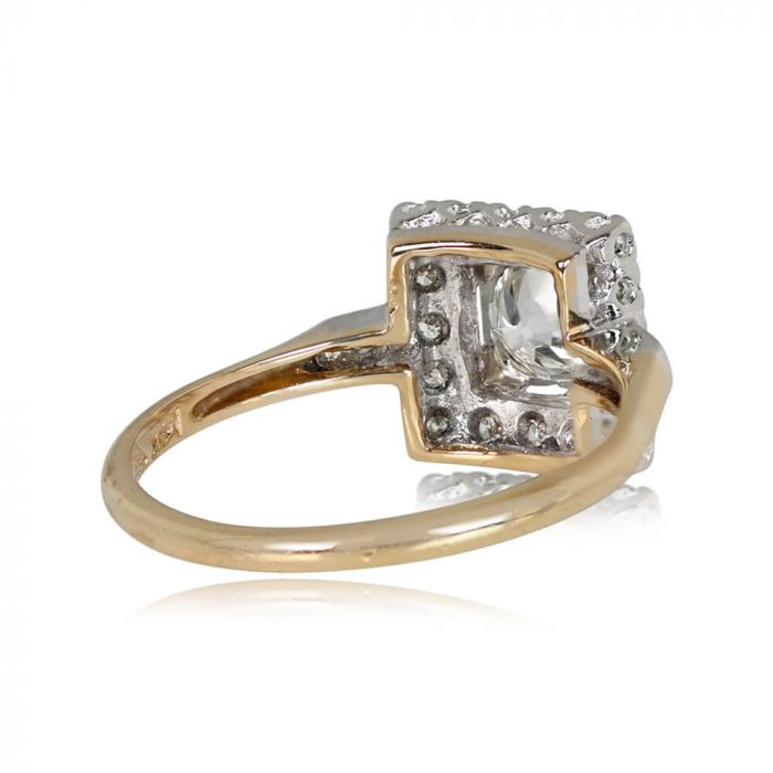 Vintage Retro Era Diamond Gold Ring - Redstone Ring 14210 BK